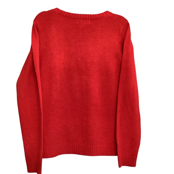 Karen Scott Womens Red Snowman Snowflake Ugly Christmas Sweater Size M Acrylic - Picture 2 of 8